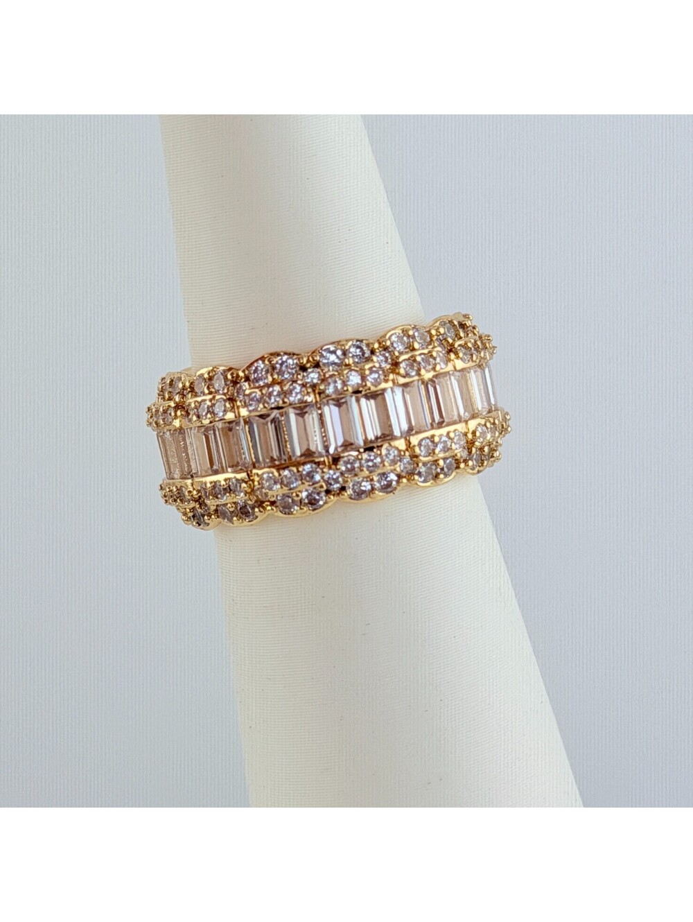 Bomb Party Ring Sz 6 "Timeless Treasure" Clear CZ on Yellow Gold RG66977